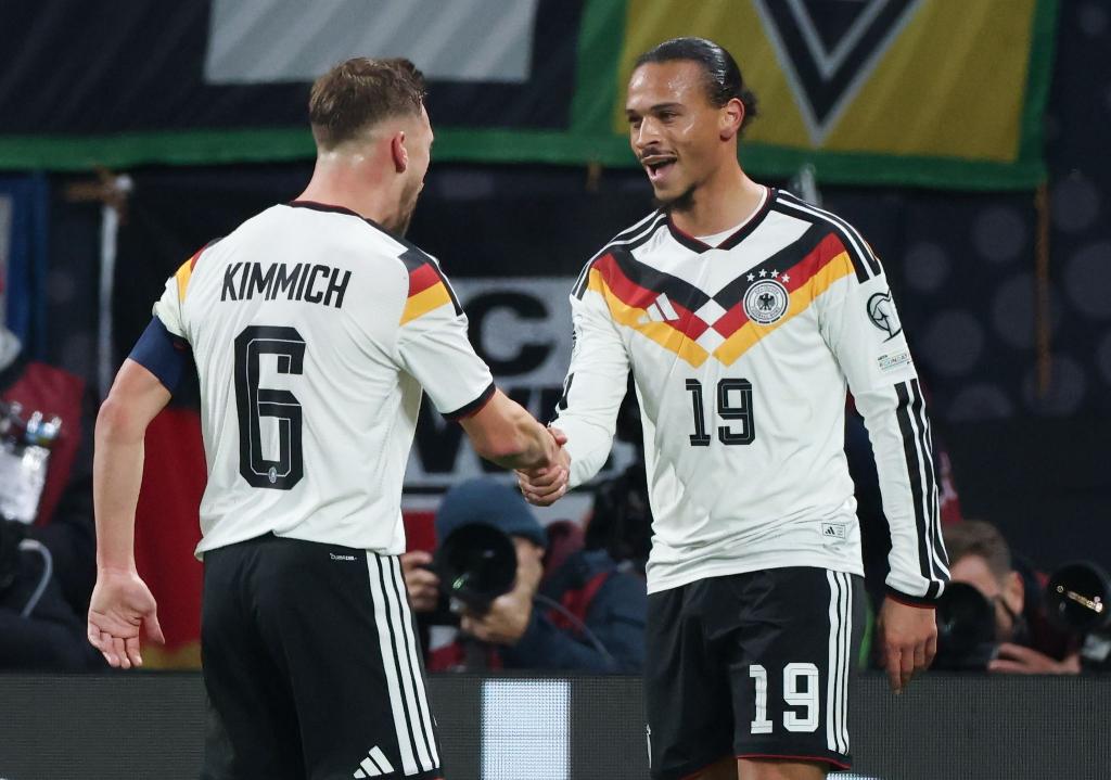 WM-tauglich: Kimmich und Sané beim 6:0. - Foto: Jan Woitas/dpa