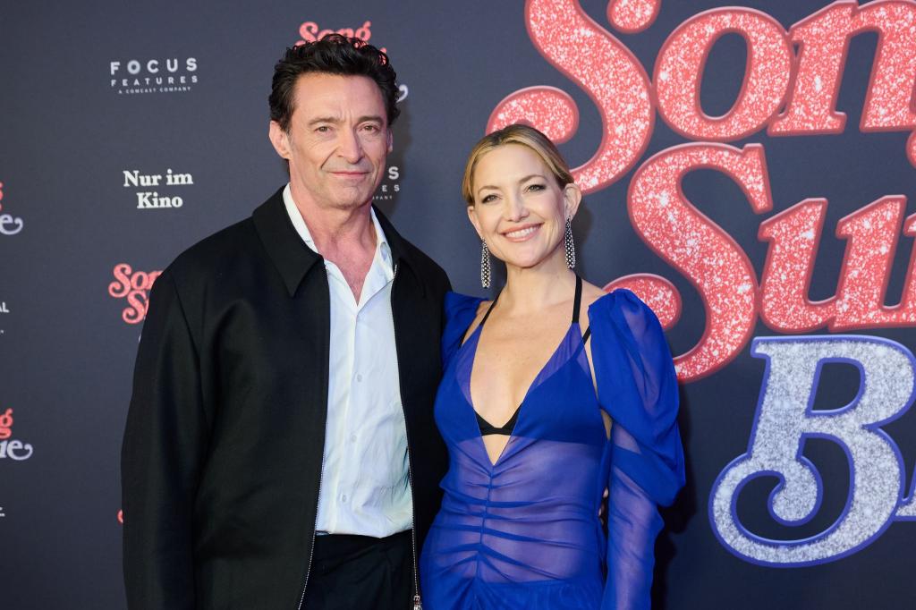 Kate Hudson und Hugh Jackman bei der Europapremiere des Films «Song Sung Blue». - Foto: Annette Riedl/dpa