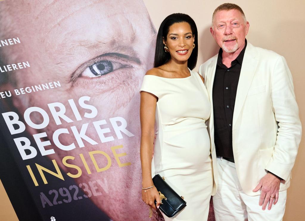 Boris Becker mit seiner Frau Lilian de Carvalho Monteiro bei der Vorstellung seines Buches. Die beiden sind nun Eltern ihres ersten gemeinsamen Kindes geworden. (Archivbild) - Foto: Annette Riedl/dpa
