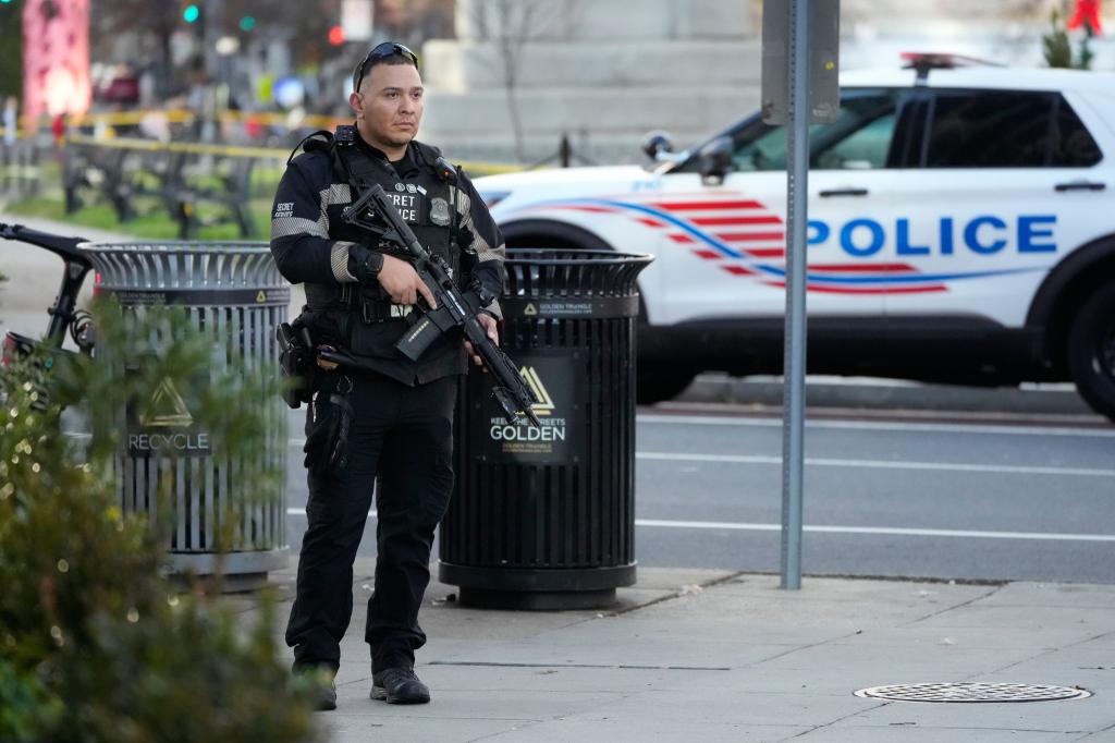 Mitten in Washington sind am Mittwochnachmittag (Ortszeit) Schüsse gefallen. - Foto: Mark Schiefelbein/AP/dpa
