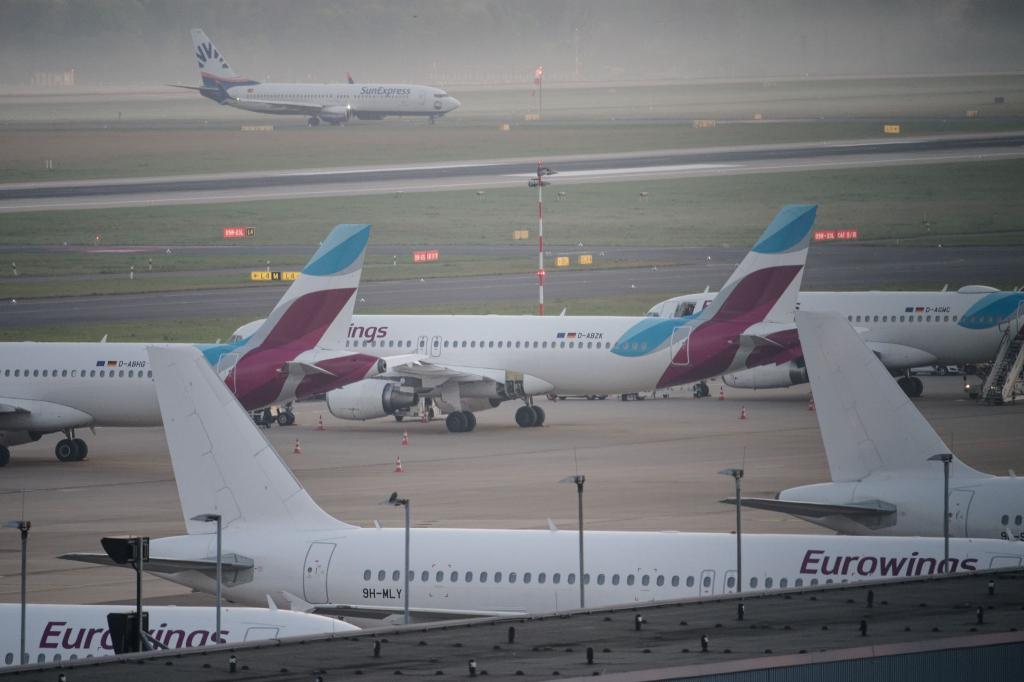 Eine Eurowings-Maschine musste in Bilbao zwischenlanden. (Symbolbild) - Foto: Henning Kaiser/dpa