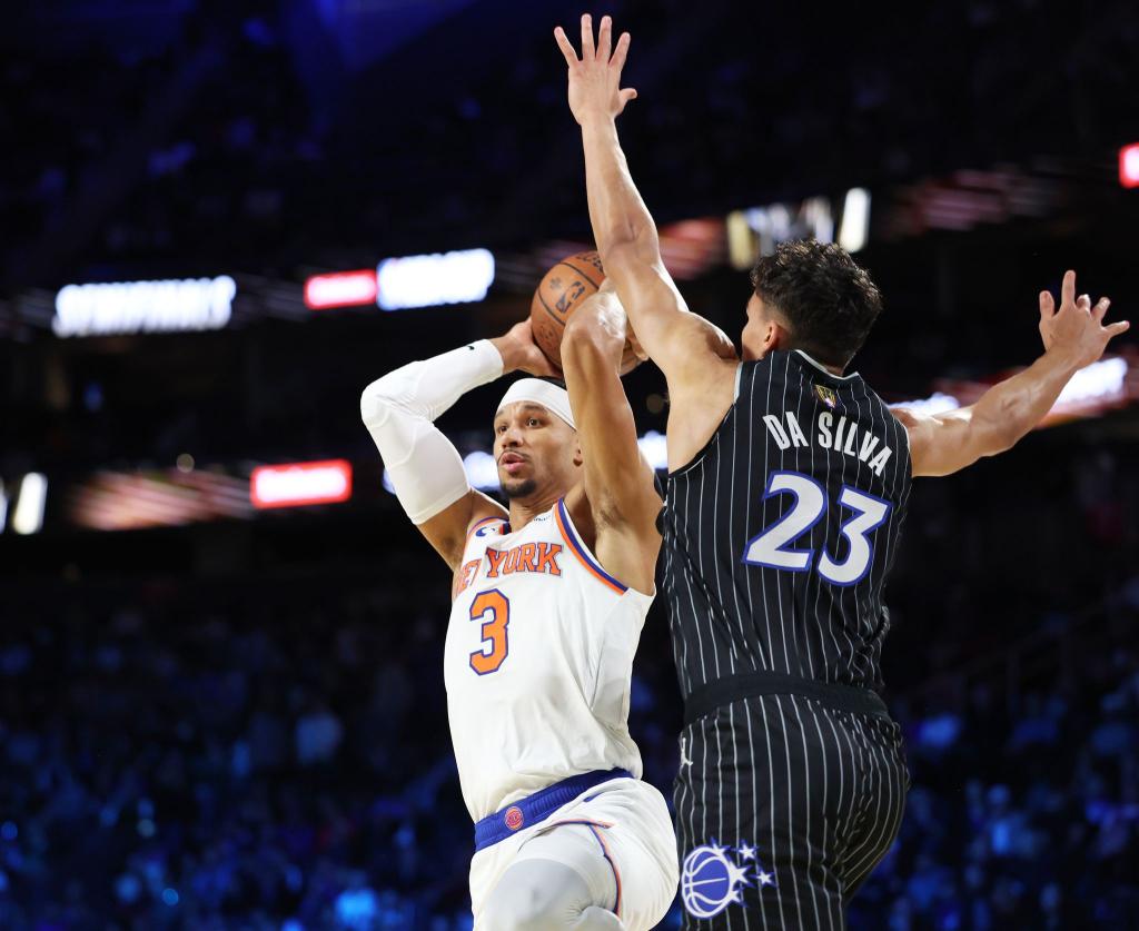 Orlandos Tristan da Silva (l) wehrte sich vergeblich gegen Josh Hart und die Knicks. - Foto: Ronda Churchill/AP/dpa
