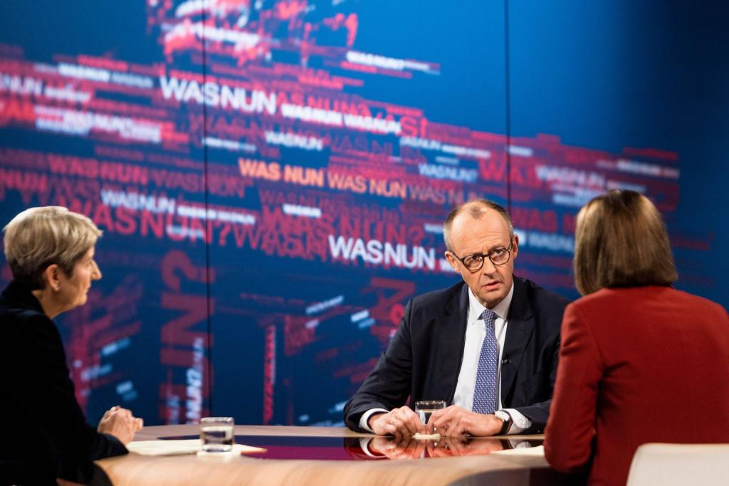 Bundeskanzler Merz stellte sich im ZDF Fragen zur Ukraine. - Foto: Thomas Kierok/ZDF/dpa