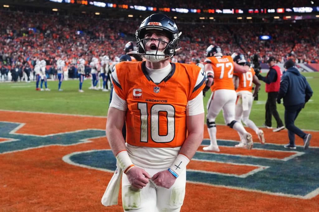 Bo Nix hat die Broncos zum ersten Playoff-Erfolg seit dem Super-Bowl-Sieg vor zehn Jahren geführt. - Foto: David Zalubowski/AP/dpa
