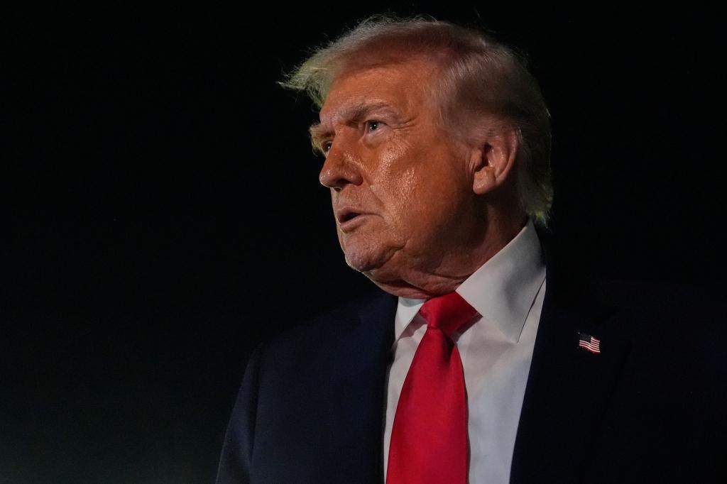 Trump startete am späten Abend (Ortszeit) nach Davos und musste zunächst umkehren. - Foto: Julia Demaree Nikhinson/AP/dpa