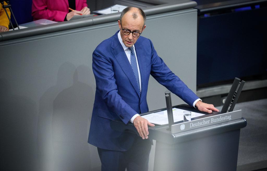 Merz nutzt seine Regierungserklärung für einen deutlichen Appell an die Europäer. - Foto: Bernd von Jutrczenka/dpa