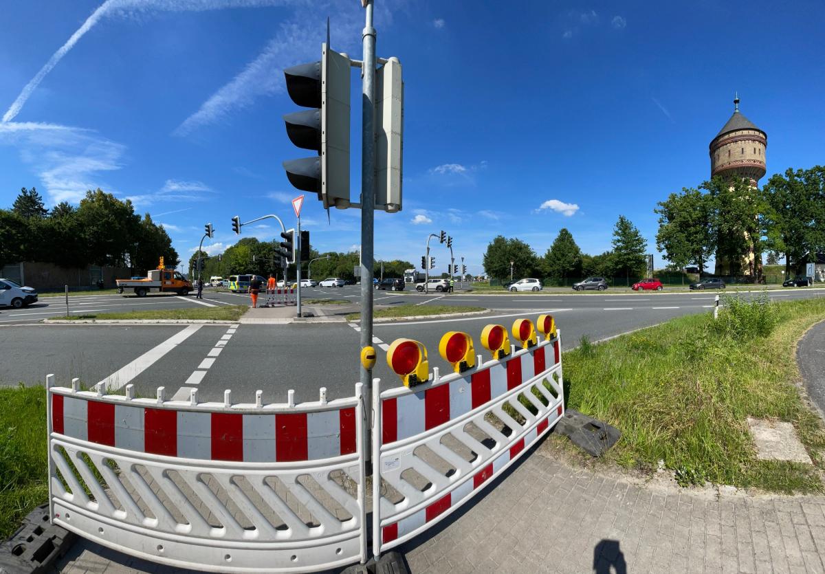 Totalausfall: B55-Kreuzung am Wasserturm am Montagmorgen ohne Ampeln